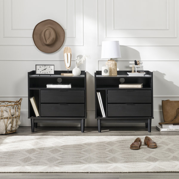 Wade Logan® Annamolly Solid Wood Nightstand & Reviews Wayfair Canada